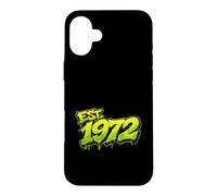 EST. 1972 Fun Graffiti Style Rétro 1972 Anniversaire Design Coque pour iPhone 16 Plus