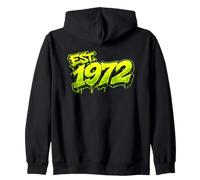 EST. 1972 Fun Graffiti Style Rétro 1972 Anniversaire Design Sweat à Capuche