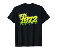 EST. 1972 Fun Graffiti Style Rétro 1972 Anniversaire Design T-Shirt