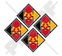 EST Allemagne LSK Armée de l'Air Roundel Aéronef, Luftstreitkräfte der Nationalen Volksarmee DDR GDR German, 50mm Vinyle Autocollants, x4 Stickers