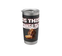 est-ce cannibalisme ? teckel mange un hot-dog Gobelet isotherme en acier inoxydable double paroi