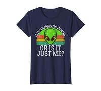 Est-ce du solipsisme Ici ou est-ce Juste Moi Un Extraterrestre T-Shirt, Femme, Bleu Marine, M