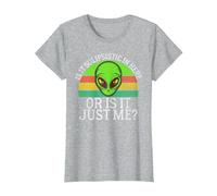 Est-ce du solipsisme Ici ou est-ce Juste Moi Un Extraterrestre T-Shirt, Femme, Gris Chiné, L