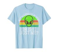 Est-ce du solipsisme Ici ou est-ce Juste Moi Un Extraterrestre T-Shirt, Homme, Bleu Céleste, S