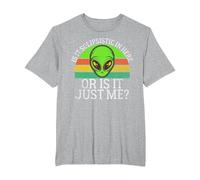 Est-ce du solipsisme Ici ou est-ce Juste Moi Un Extraterrestre T-Shirt, Homme Grandes Tailles, Gris Chiné, 6X Tall