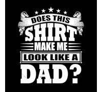 Est-ce que ça me fait ressembler à un papa typographie Stickers gravés 67.2x77.4cm Amovible sans laisser de colle Blanc