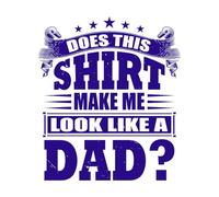 Est-ce que ça me fait ressembler à un papa typographie Stickers muraux 54.6x62.9cm Multicolore Bleu foncé