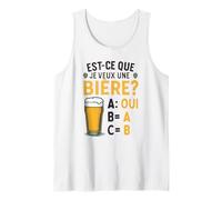 Est-ce Que Je Veux Une bière? Blague Beauf Alcool Humour Débardeur