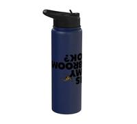 Est-ce que mon balai va bien ? C'est drôle, Halloween, la sorcière, est-ce que mon balai est OK ? Stainless Steel Insulated Water Bottle