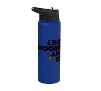 Est-ce que mon balai va bien ? C'est drôle, Halloween, la sorcière, est-ce que mon balai est OK ? Stainless Steel Insulated Water Bottle