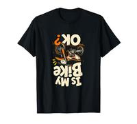 Est-ce Que Mon vélo va Bien ? Dessin animé de Dirt Bike à l'envers T-Shirt