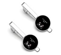 Est-il déjà mort ? Pince à cravate argentée ronde pour homme, lot de 2, idéale pour mariage, anniversaire, affaires ou remise de diplôme.