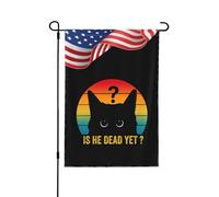 Est-il mort ? Drapeau 30 x 45 cm (12 x 18 pouces) - Bannière double face - Panneau de jardin - Sans mât