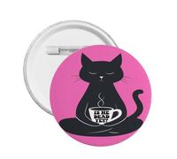 Est-il mort ? Épinglette Chat noir contre les tarifs douaniers, bouton, badge (1 pièce)