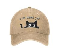 Est-il Mort mais drôle Chat Casquette de Baseball Soleil Salle de Sport en Plein air Respirant lavé Hip hop Chapeaux Unisexe-Teens y2k rétro Impression Snapback Cap