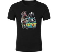 Est Men Horror Movie The Massacre Machine Printed Sleeve O Neck Brand T Shirt Male Clothes Cool Hipster Top Tees Black Manches Courtes(3X-Large)