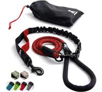 Est Une Laisse À Corde Élastique Pour Chiens De Petite Et Grande Taille - Anti-Traction Pour L`Absorption Des Chocs, Laisse Antidérapante À Bandes Réfléchissantes Pour L`Extérieur Rouge
