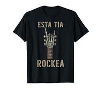 Esta Tia Rockea Mano de esqueleto, Musique Rock, Guitare T-Shirt