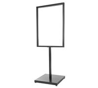 Estabeter - Présentoir d'extérieur A1 65 x 90 cm - Rectangulaire - Panneau publicitaire - Butoir de client avec 4 roues universelles (noir)