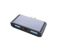 Estação de Encaixe para Laptop Tipo C Dongle Adaptador USB Multiporta Transmissão Rápida Dados, Leve e Portátil