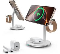 Estación De Carga De Inducción, 15w Cargador De Estación De Carga Inalámbrica De Tres En Uno, Compatible Con El Cargador Mag Safe, Adecuado Para Phone 16 15 14[Gyc961724]