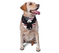 Estampe d'art avec Un Eagle Et Le Drapeau Américain Écharpe pour Chien Élégant Bandanas Chien Réglables Foulard pour Chiens Chat Animal De Compagnie