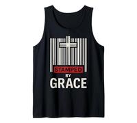 Estamped by Grace Ephesians 2:8 Christian Barcode Cross Faith Débardeur