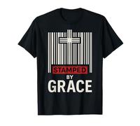 Estamped by Grace Ephesians 2:8 Christian Barcode Cross Faith T-Shirt
