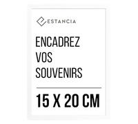 Estancia Cadre Blanc en Bois 15x20 cm | Art Mural Photo de Portraits Modernes 15 x 20 cm de Couleur Blanco