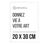 Estancia Cadre en Bois Blanc 20x30 cm |Art Mural Photo de Portraits Modernes 20 x 30 cm