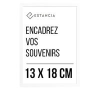 Estancia Cadre Photo en Bois Blanc 13x18 cm | Art Mural Photo de Portraits Modernes 13 x 18 cm