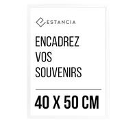Estancia Cadre Photo en Bois Blanc 40x50 cm | Art Mural de Portraits Modernes 50x40 cm