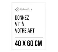 Estancia Cadre Photo en Bois Blanc 40x60 cm | Art Mural de Portraits Modernes 40 x 60 cm