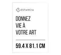 Estancia Cadre Photo en Bois Blanc 59,4 x 81,1 cm (A1) | Art Mural de Portraits Modernes Din A1