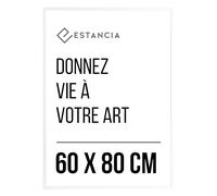 Estancia Cadre Photo en Bois Blanc 60x80 cm | Art Mural de Portraits Modernes 80x60 cm