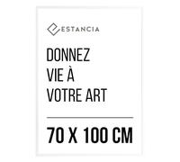 Estancia Cadre Photo en Bois Blanc 70x100 cm | Grand Art Mural de Portraits Modernes 70 x 100 cm