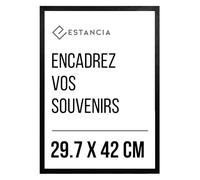 Estancia Cadre Photo en Bois Noir 29,7x42 cm (A3) | Art Mural de Portraits Modernes Din A3