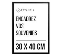 Estancia Cadre Photo en Bois Noir 30x40 cm | Art Mural de Portraits Modernes 40x30 cm