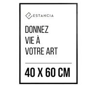Estancia Cadre Photo en Bois Noir 40x60 cm | Art Mural de Portraits Modernes 40 x 60 cm