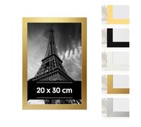 Estancia Cadre Photo en Plastique Couleur Doré 20 x 30 cm - Cadre 20x30 avec Verre Acrylique Incassable - Cadrer Moderne pour Murs et Tables