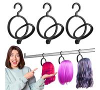 Estante Para Pelucas | Soporte De Peluca Suspendido De 3 Piezas | Colgador De Peluca Duradero Para Exhibir Pelucas Y Sombreros, Herramienta De Soporte De Exhibición De Peluca Plegable Para Accesorios
