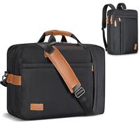 Estarer Convertible Laptop Messenger Bag 17-17.3 Inch Mens Satchel Briefcase Rucksack for Work Business