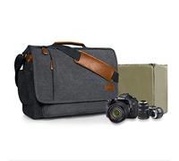 ESTARER Sac Photo Bandoulière Sacoche Appareils Photo Reflex Numérique DSLR en Toile Vintage pour Nikon, Canon, Sony, Panasonic, Sigma, Tamron