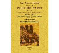Estat, noms et nombre de toutes les rues de Paris en 1636 - Alfred Franklin - Maxtor France - broché - Monographie