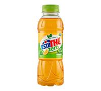 Estathé Zero Citron - The Froid, sans sucre, avec véritable infusion de feuilles de The et jus de citron, boisson sans gluten, 12 bouteilles de 0,4 l