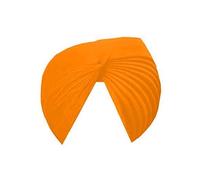 Estationeryhouse Turban traditionnel punjabi sikh pagg, dastar complet en voile Sardarji Patka, Kesari, 5 meter