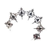 ESTCNK Blingbling Serre-tête en perles pour filles - Bandeau psychique élégant pour fête d'Halloween - Pour cheveux foncés