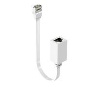 ESTCNK Câble d'extension réseau Cat7 10 Gbit/s coudé à 90 degrés RJ45 mâle vers femelle Connecteur Ethernet blindé Extension C