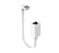 ESTCNK Câble d'extension réseau Cat7 10 Gbit/s coudé à 90 degrés RJ45 mâle vers femelle Connecteur Ethernet blindé Extension C