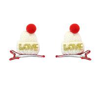 ESTCNK Lot de 2 pinces à cheveux de Noël légères et uniques en forme de Père Noël